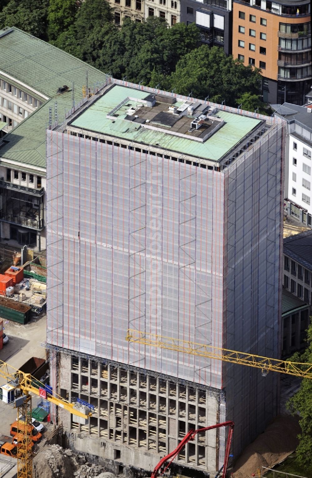 Aerial photograph Köln - Renovations at historically House Gerling to Gerling Quarter in Cologne in North Rhine-Westphalia