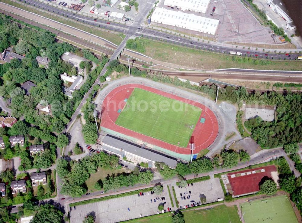 Aerial photograph Berlin - Charlottenburg - Mommsenstadion des TB Berlin am Messegelände in Berlin - Charlottenburg.