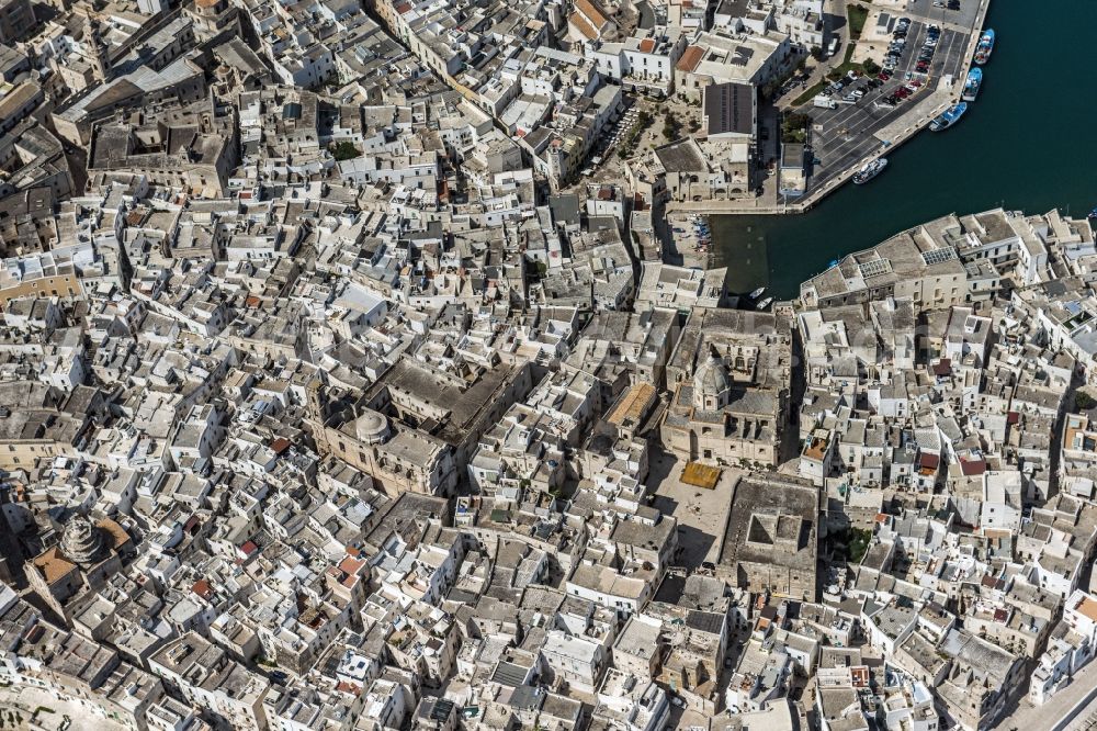 Aerial image Monopoli - Monopoli on the Mediterranean coast destrict Puglia in Italy