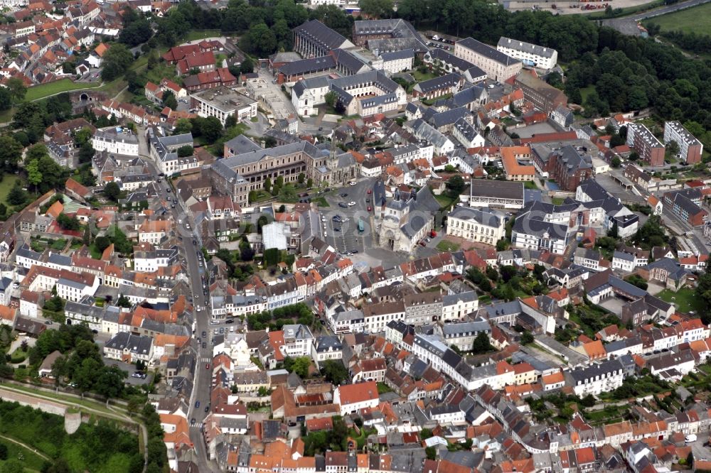 Aerial image Montreuil sur Mer - Montreuil in the department Pas de Calais in France