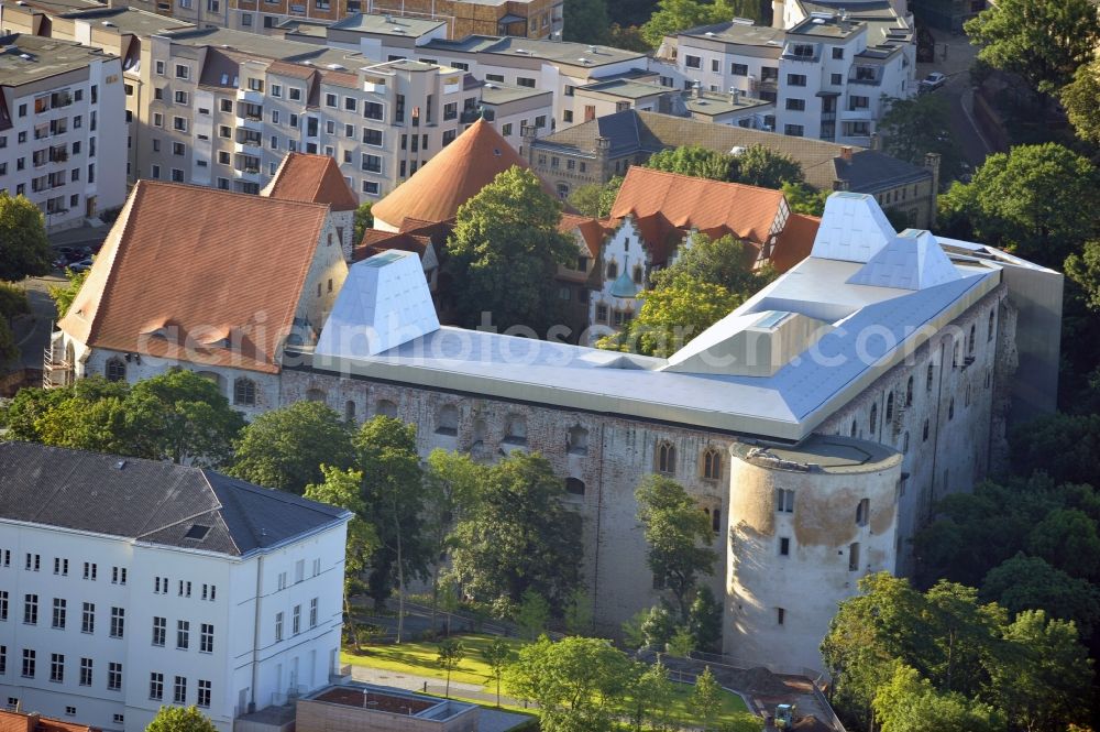 Halle (Saale) from above - View on the Moritzburg in Halle in Saxony-Anhalt after comprehensive rehabilitation works