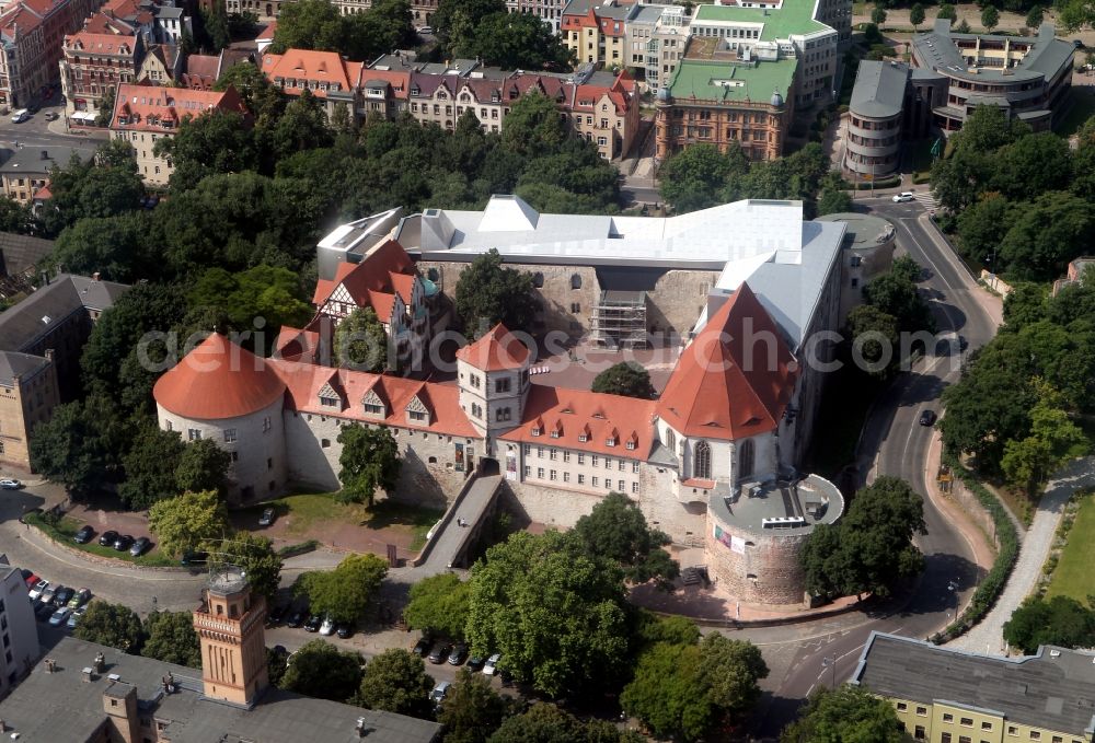 Halle / Saale from the bird's eye view: View on the Moritzburg in Halle in Saxony-Anhalt after comprehensive