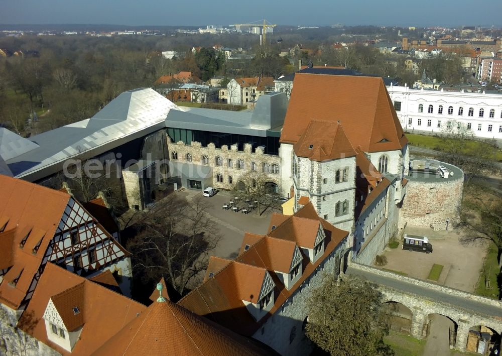 Aerial image Halle / Saale - View on the Moritzburg in Halle in Saxony-Anhalt after comprehensive