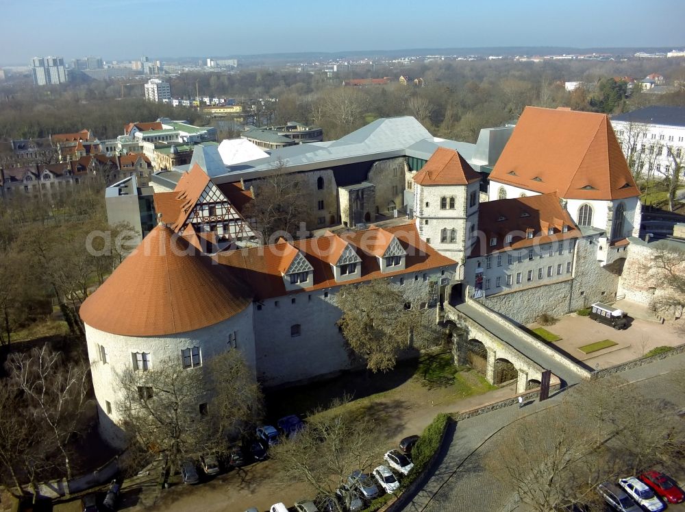 Aerial photograph Halle / Saale - View on the Moritzburg in Halle in Saxony-Anhalt after comprehensive