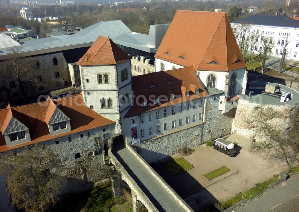 Aerial image Halle / Saale - View on the Moritzburg in Halle in Saxony-Anhalt after comprehensive