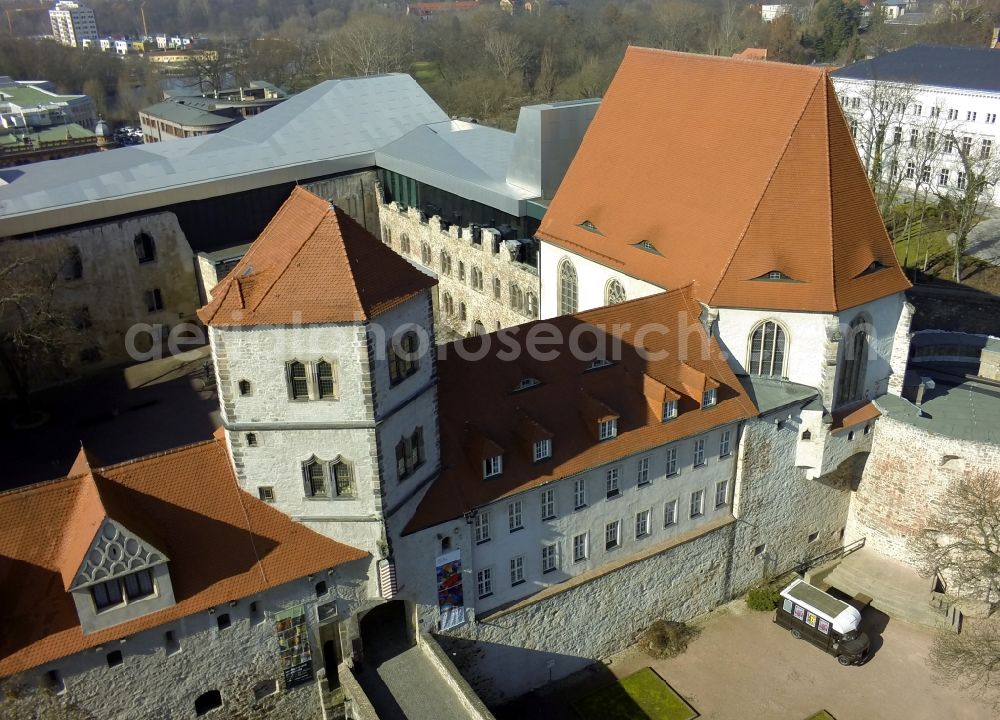 Aerial photograph Halle / Saale - View on the Moritzburg in Halle in Saxony-Anhalt after comprehensive