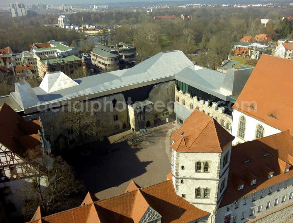 Halle / Saale from the bird's eye view: View on the Moritzburg in Halle in Saxony-Anhalt after comprehensive