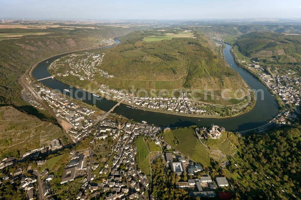 Aerial image Cochem - View of the Mosel near Cochem in the state of Rhineland-Palatinate