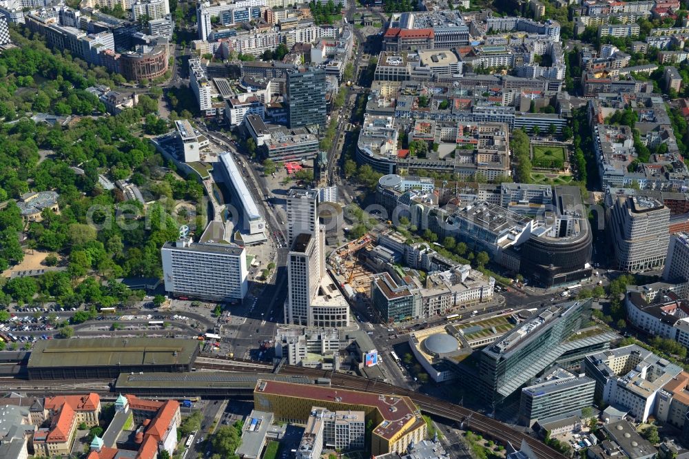 Berlin from the bird's eye view: The Motel One in Kantstrasse in the district of Charlottenburg is close to the trainstation Zoologischer Garten an the Theater des Westens