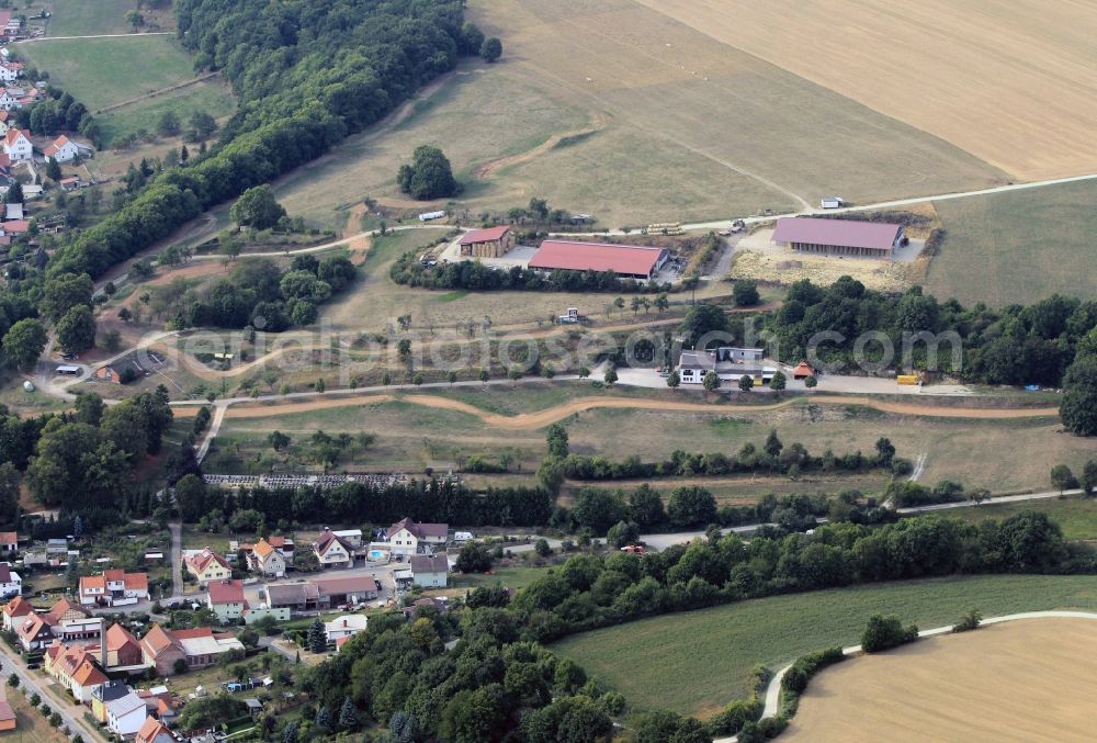 Aerial photograph Geisleden - Motocross track near Geisleden in Thuringia