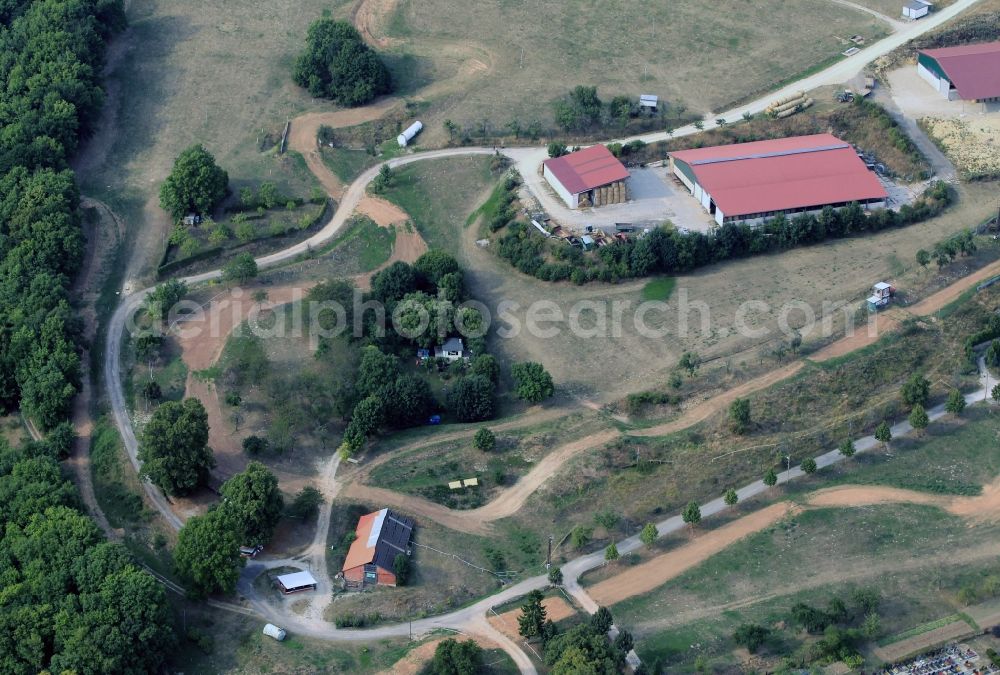 Geisleden from the bird's eye view: Motocross track near Geisleden in Thuringia