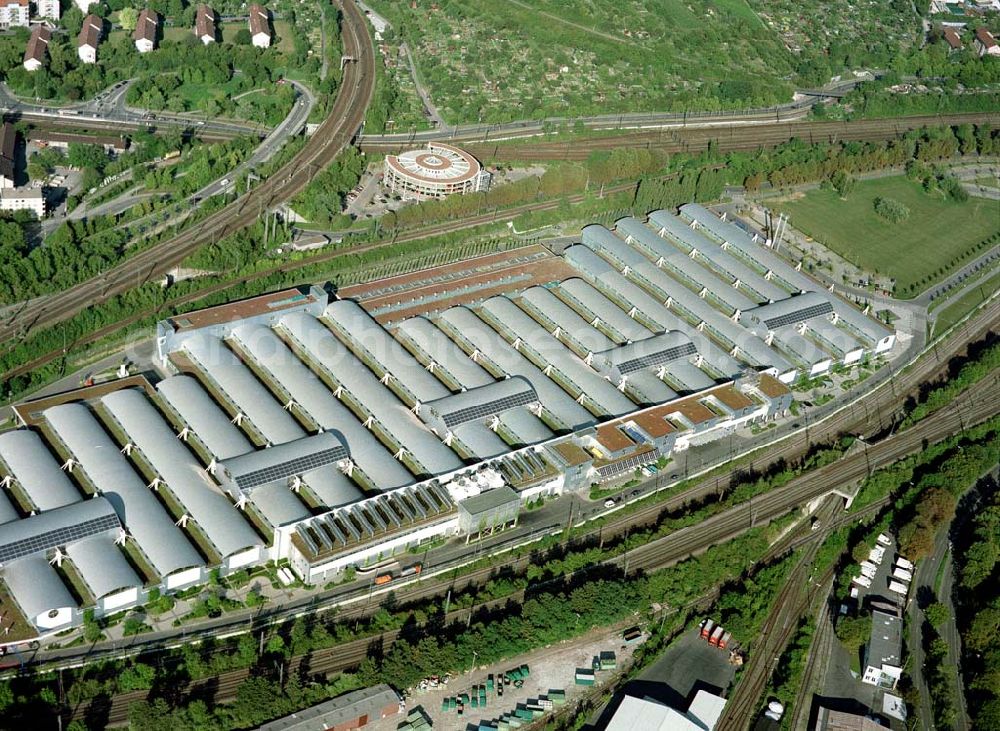 Aerial image Stuttgart - Motorenwerk der DAIMLER CHRYSLER AG am Neckar Stadion in 70546 Stuttgart.