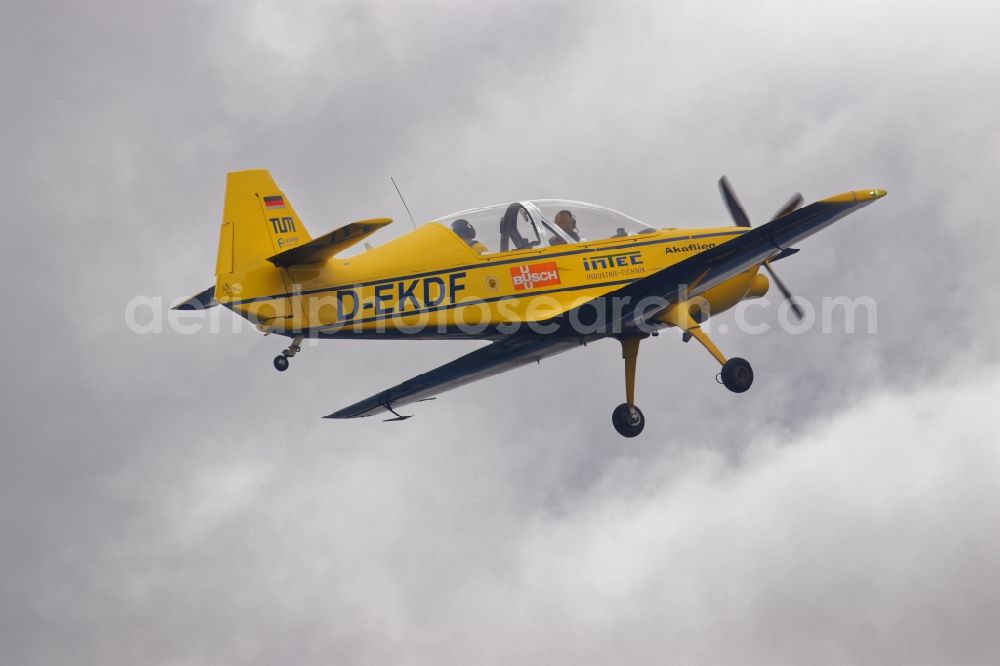 Aerial image Geretsried - Aircraft Mue 30 Schlacro in flight over the airspace in Eurasburg in the state Bavaria, Germany