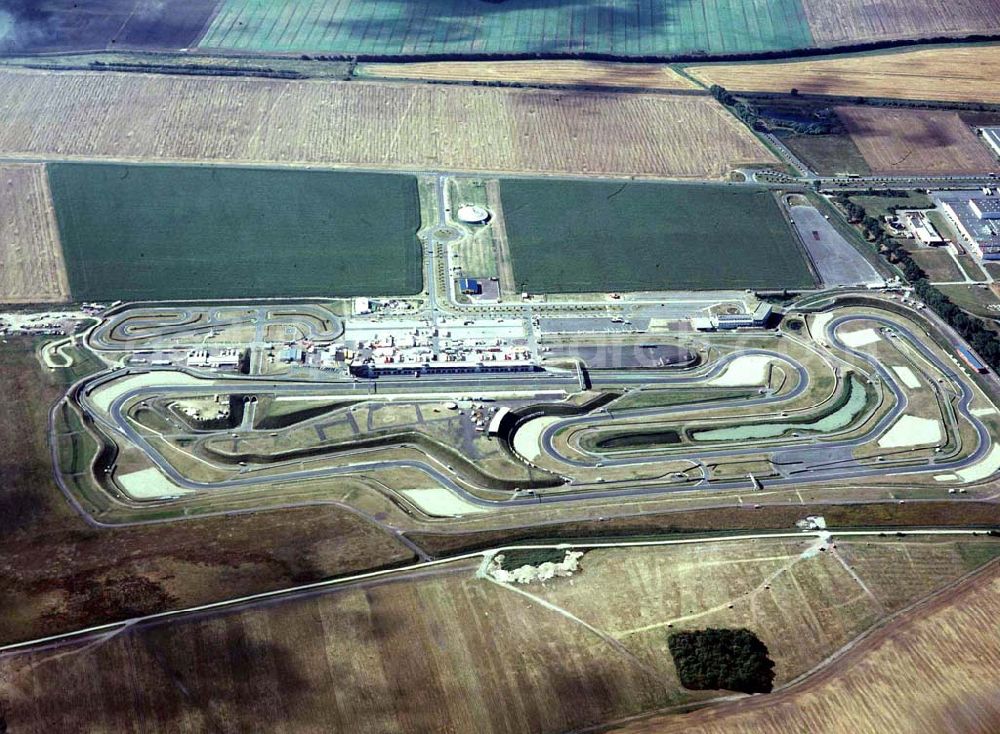 Oschersleben from above - Motorrad- Rennbahn Oschersleben