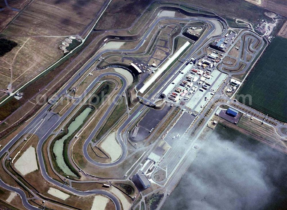 Oschersleben from above - Motorrad- Rennbahn Oschersleben