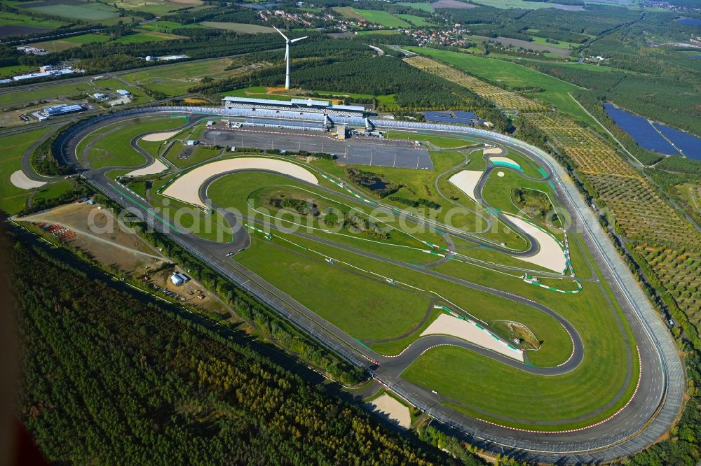 Schipkau from above - Motorsport facility Lausitzring bei Klettwitz in the state Brandenburg