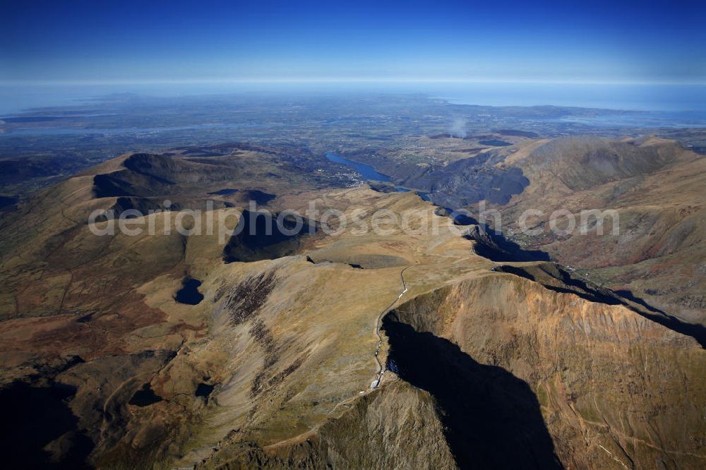 Aerial photograph The Lake District - 18.02.2008 The Lake District Blick auf die Gebirgsketten des Lake District. View of the mountains of the Lake District.