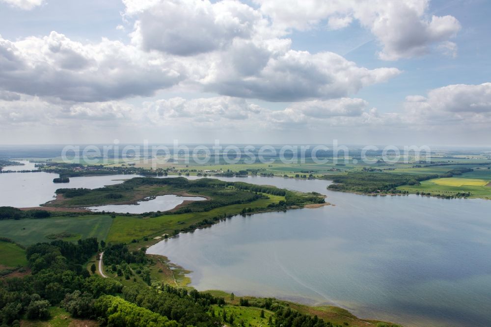 Rechlin OT Boek from above - View of the mueritz in the district of Boek in Rechlin in the state of Mecklenburg-West Pomerania