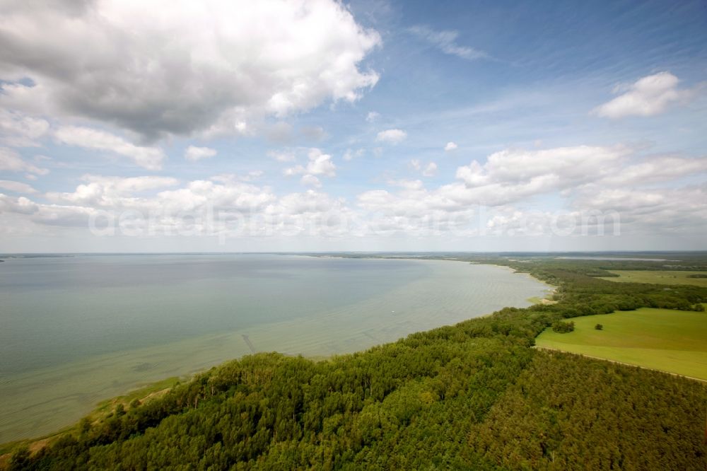 Rechlin OT Boek from above - View of the mueritz in the district of Boek in Rechlin in the state of Mecklenburg-West Pomerania