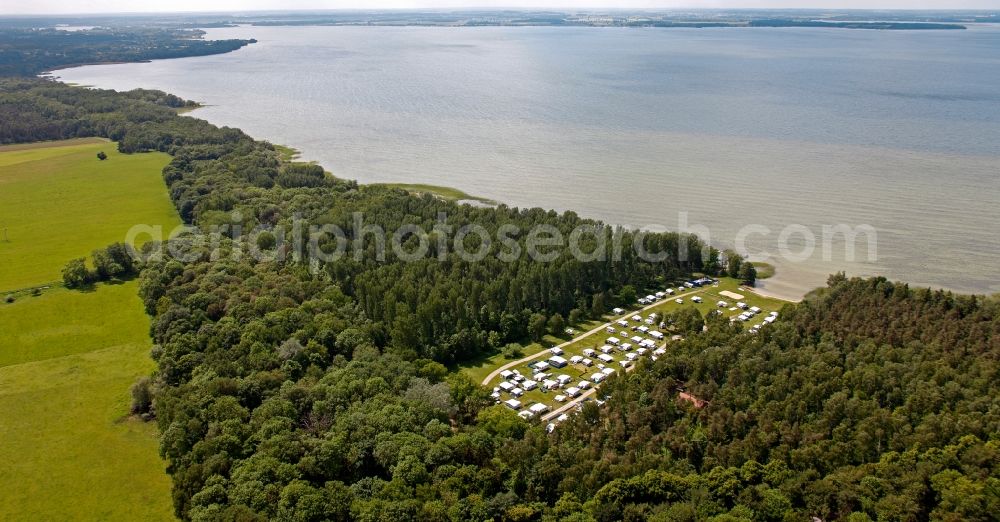 Rechlin OT Boek from above - View of the mueritz in the district of Boek in Rechlin in the state of Mecklenburg-West Pomerania