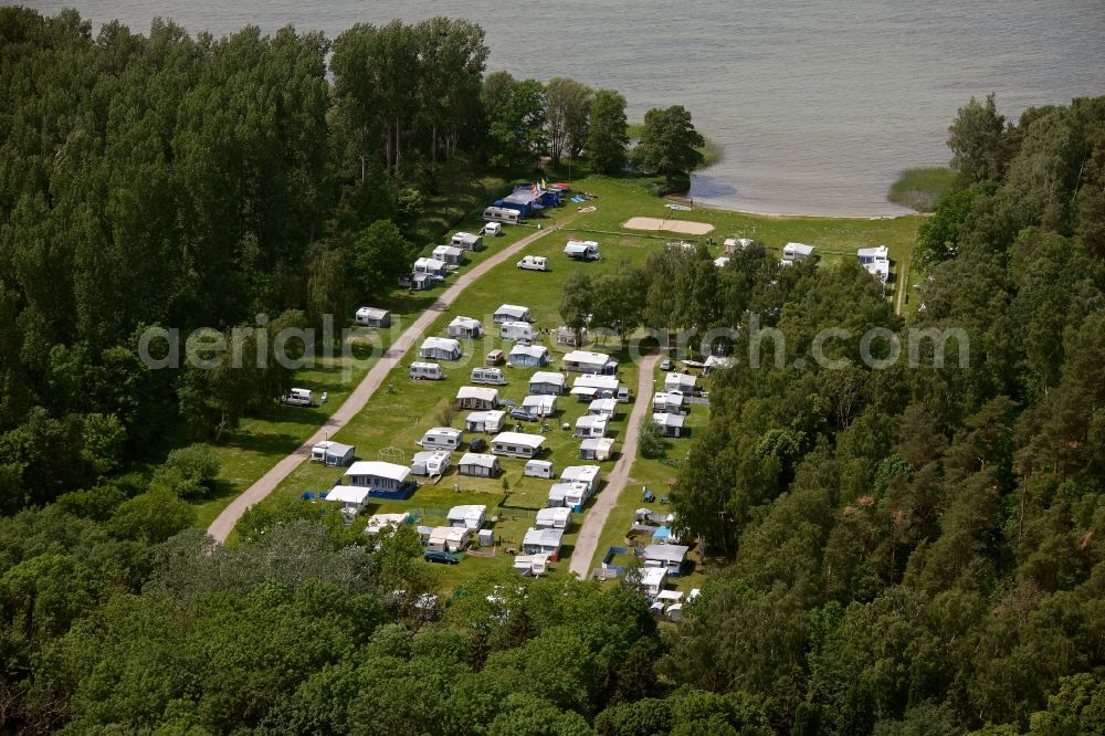 Aerial photograph Rechlin OT Boek - View of the mueritz in the district of Boek in Rechlin in the state of Mecklenburg-West Pomerania