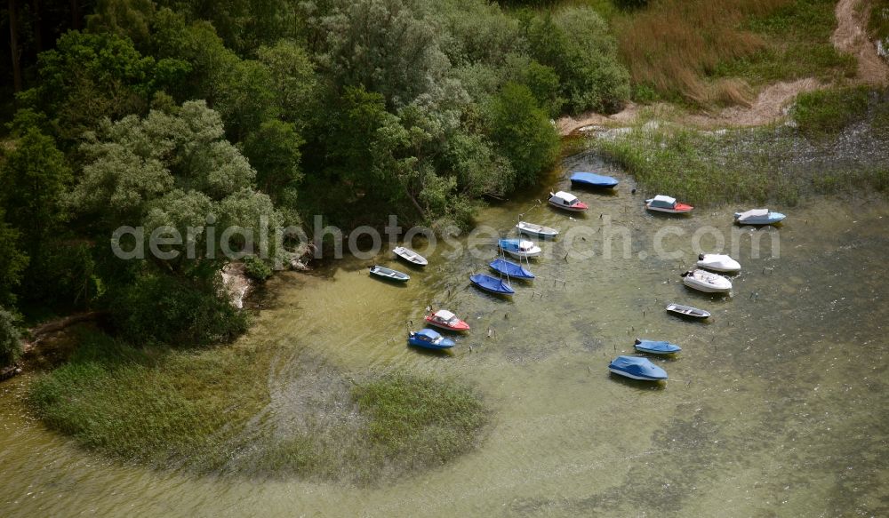 Rechlin OT Boek from the bird's eye view: View of the mueritz in the district of Boek in Rechlin in the state of Mecklenburg-West Pomerania