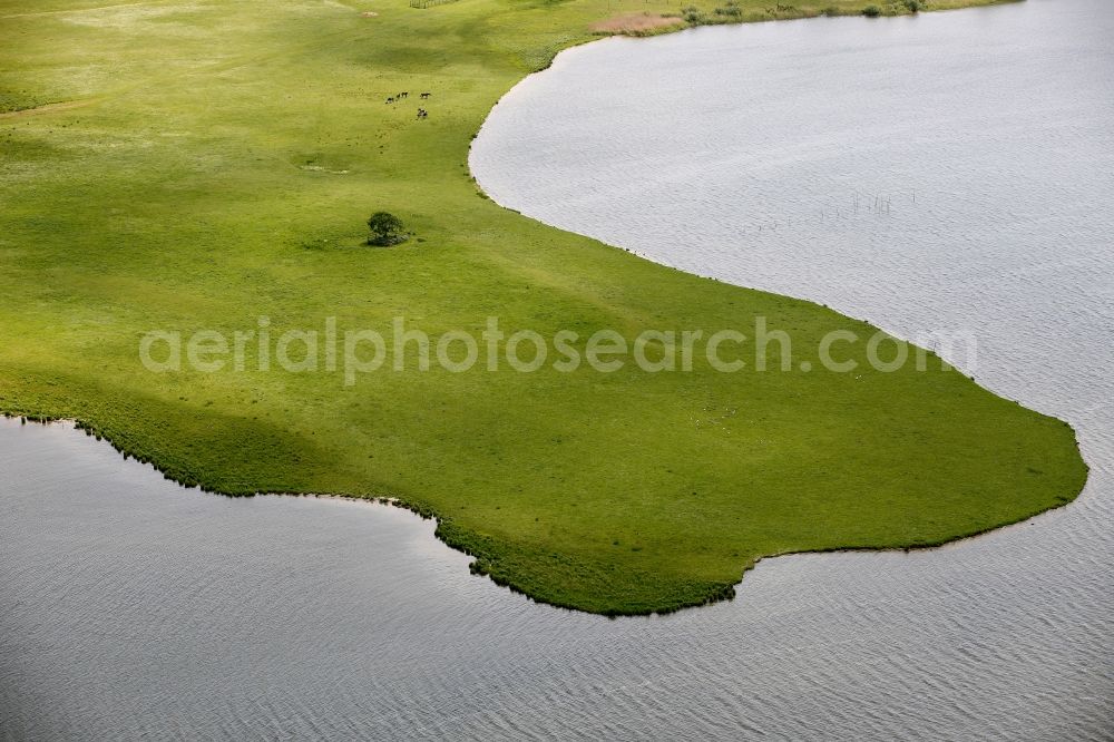 Aerial image Röbel - View of the Mueritz in Roebel in the state of Mecklenburg-West Pomerania