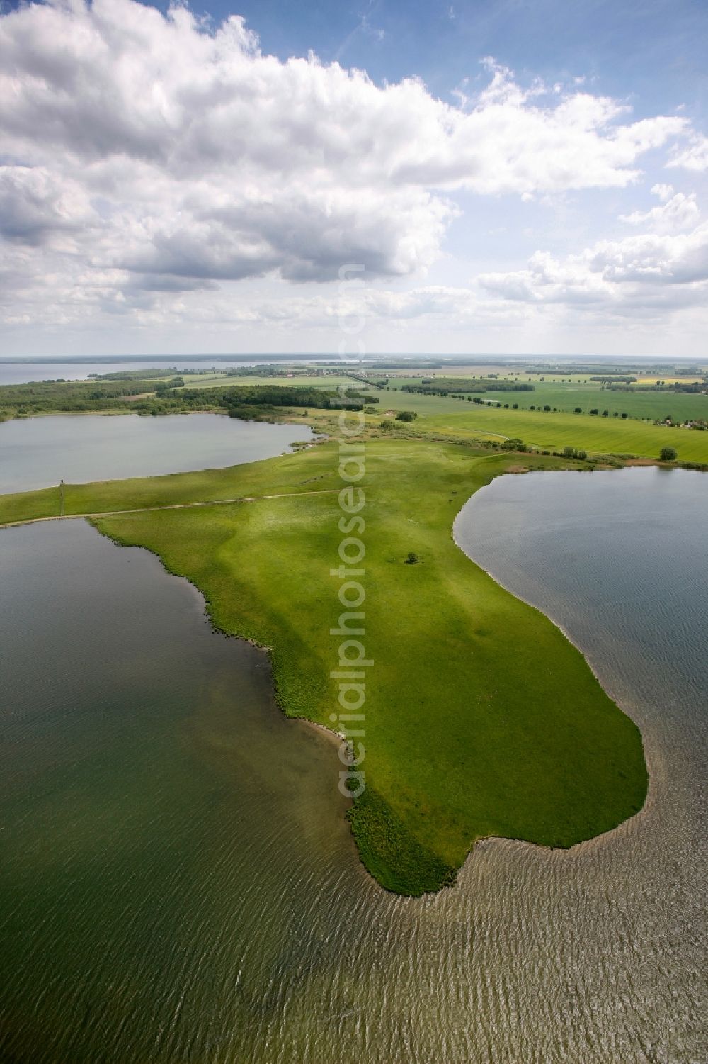 Röbel from the bird's eye view: View of the Mueritz in Roebel in the state of Mecklenburg-West Pomerania