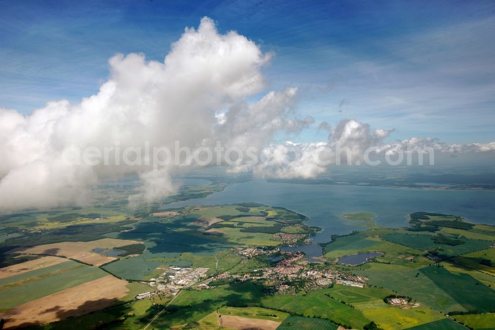 Rechlin from above - View of the Mueritz in Rechlin in the state of Mecklenburg-West Pomerania