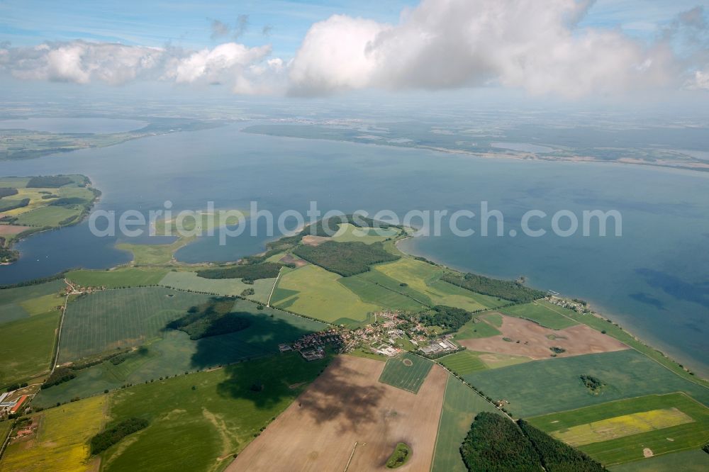 Rechlin from above - View of the Mueritz in Rechlin in the state of Mecklenburg-West Pomerania