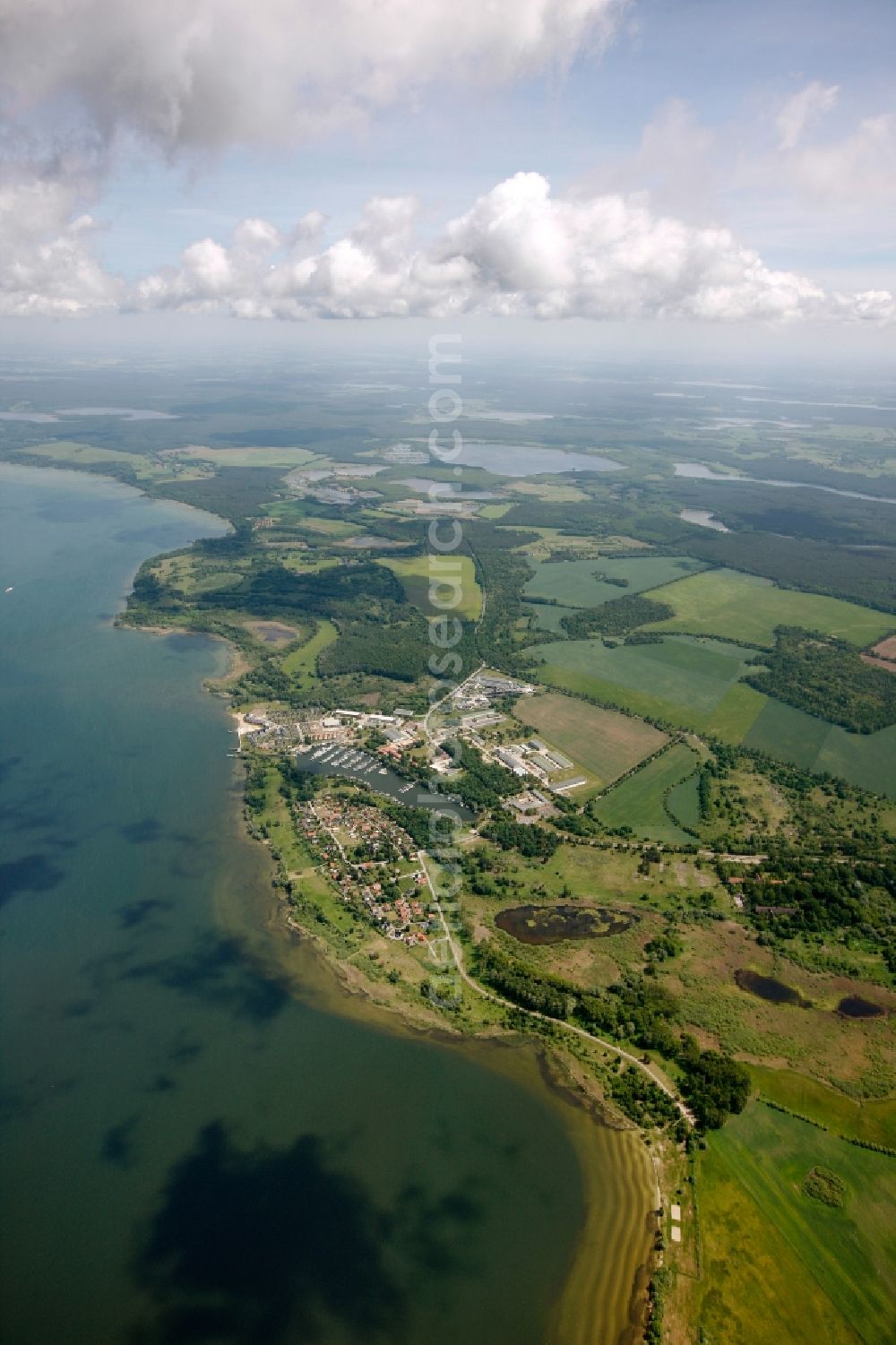 Rechlin from the bird's eye view: View of the Mueritz in Rechlin in the state of Mecklenburg-West Pomerania