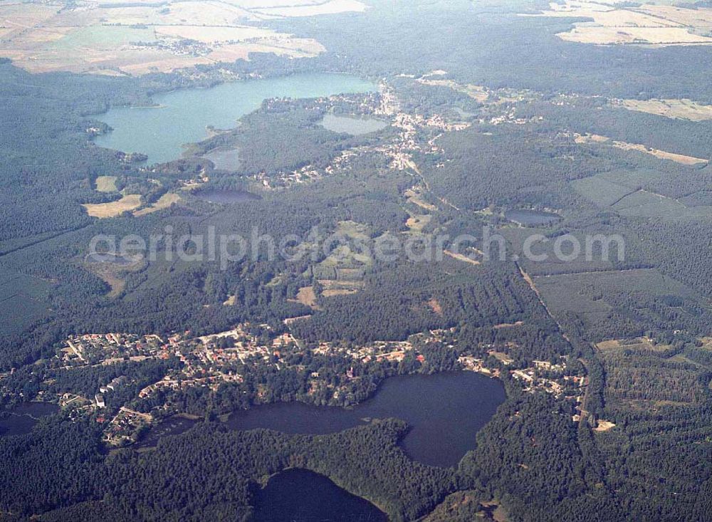 Buckow / Märkische Schweiz from above - Märkische Schweiz bei Buckow aus einer Flughöhe von 4000 ft GND