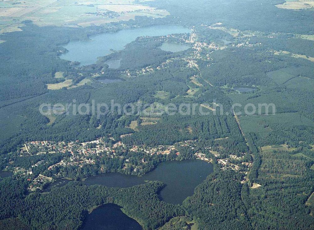 Buckow / Märkische Schweiz from the bird's eye view: Märkische Schweiz bei Buckow aus einer Flughöhe von 4000 ft GND