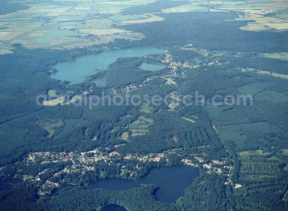 Buckow / Märkische Schweiz from above - Märkische Schweiz bei Buckow aus einer Flughöhe von 4000 ft GND