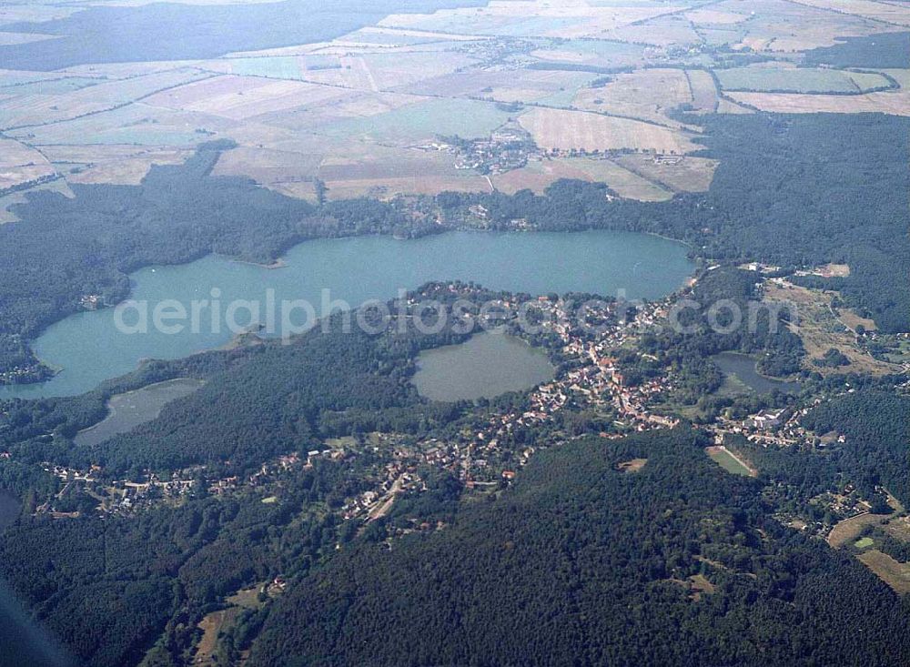 Buckow / Märkische Schweiz from the bird's eye view: Märkische Schweiz bei Buckow aus einer Flughöhe von 4000 ft GND