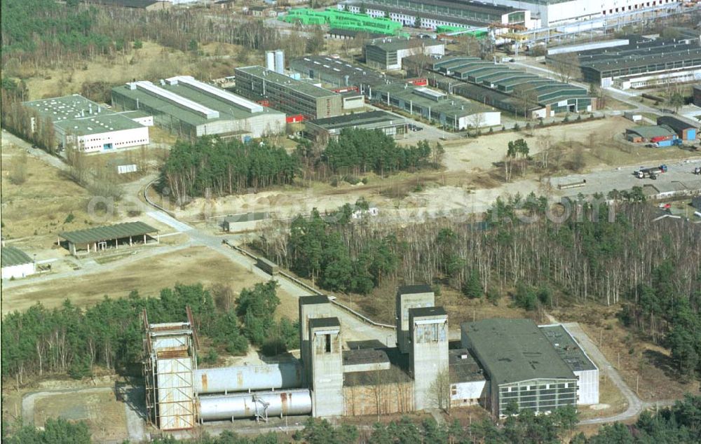 Aerial image Ludwigsfelde / Brandenburg - MTU- Triebwerksprüfstand in Ludwigsfelde / Brandenburg.