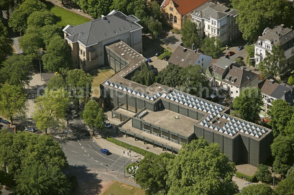 Bochum from the bird's eye view: The Bochum museum was opened in 1960 and extended in 1893. The collection contains art from the 20th century