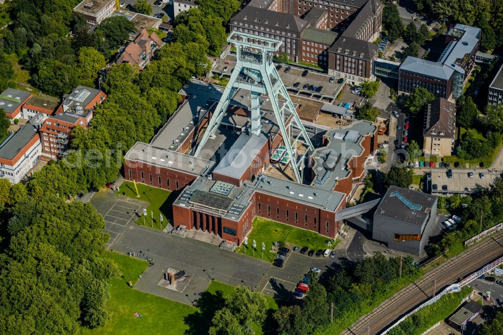 Aerial image Bochum - Museum building ensemble Deutsches Bergbau-Museum in the district Innenstadt in Bochum at Ruhrgebiet in the state North Rhine-Westphalia, Germany