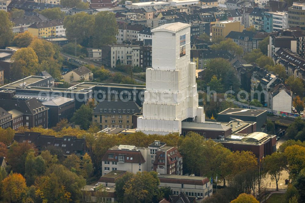 Aerial image Bochum - Museum building ensemble Deutsches Bergbau-Museum in the district Innenstadt in Bochum at Ruhrgebiet in the state North Rhine-Westphalia, Germany