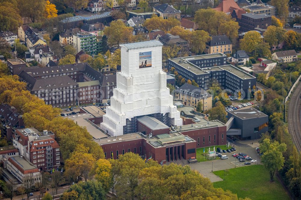 Aerial photograph Bochum - Museum building ensemble Deutsches Bergbau-Museum in the district Innenstadt in Bochum at Ruhrgebiet in the state North Rhine-Westphalia, Germany