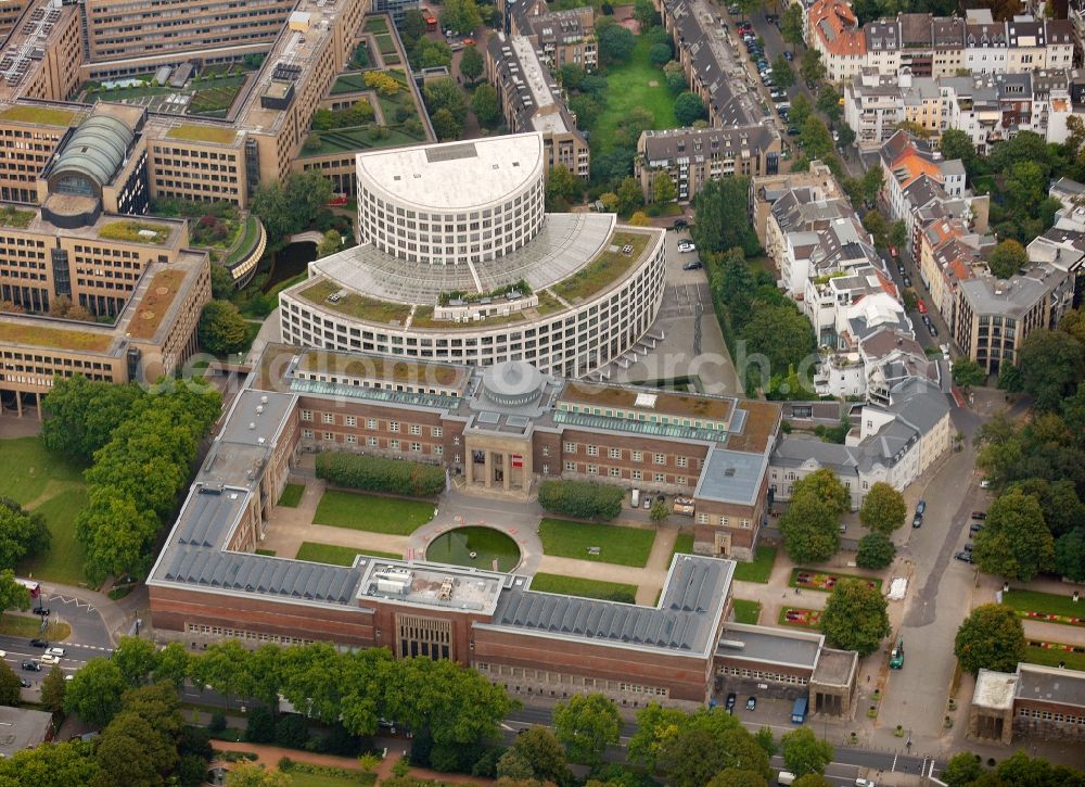 Düsseldorf from above - View of the museum Kunstpalast in Duesseldorf in the state North Rhine-Westphalia