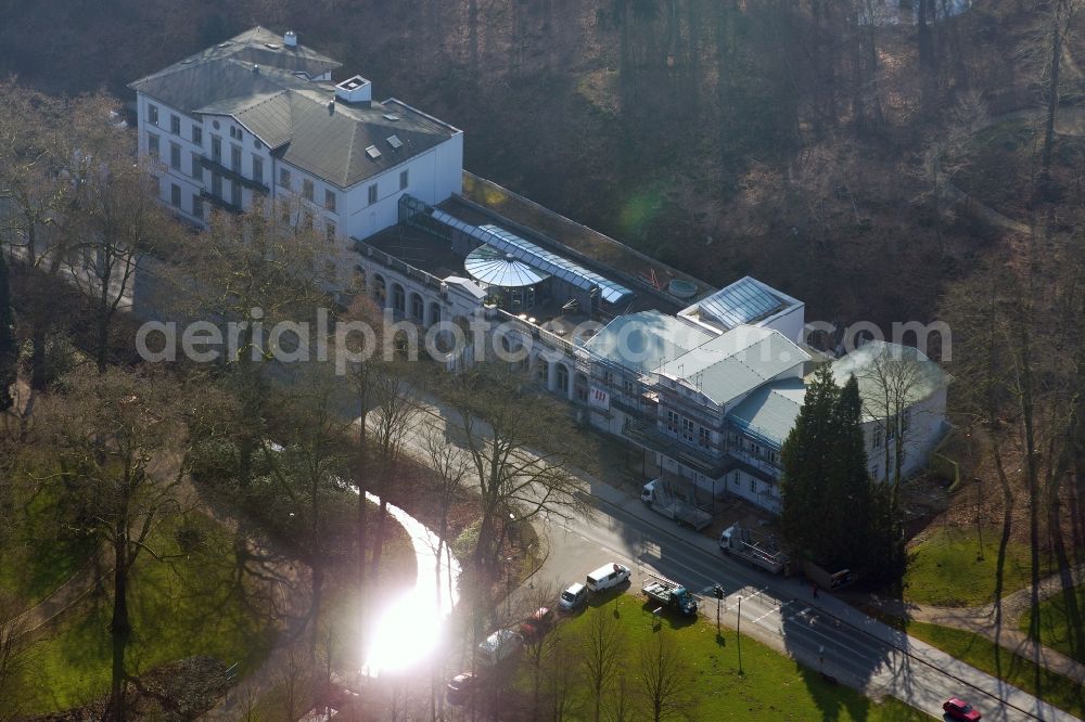 Kleve from the bird's eye view: View of the Museum Kurhaus Cleves in the state North Rhine-Westphalia. Erstwhile this building was a popular spa and was visited by wealthy Prussians