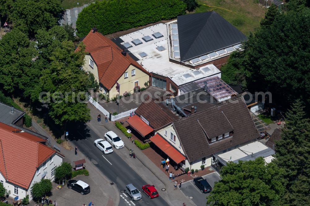 Aerial photograph Worpswede - Museum building ensemble Museum on Modersohn a?? Haus in Worpswede in the state Lower Saxony, Germany