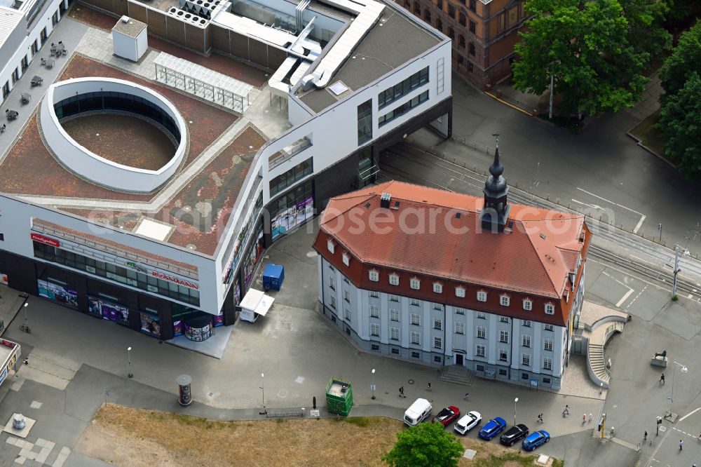 Gera from the bird's eye view: Museum building ensemble of Stadtmuseum Gera on place Museumsplatz in Gera in the state Thuringia, Germany