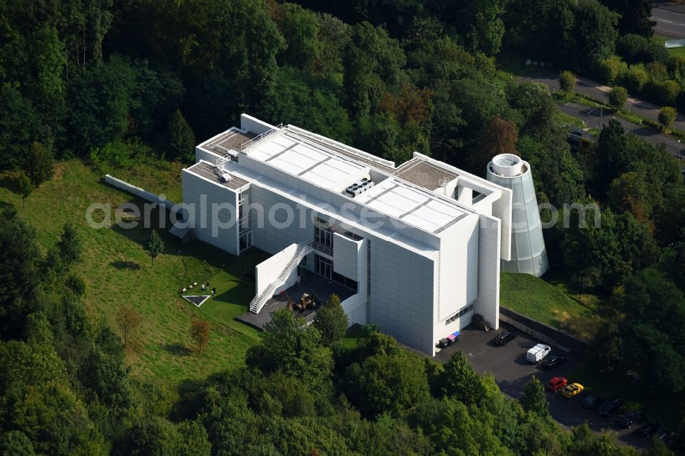 Aerial image Remagen - Museum building ensemble Arp Museum Bahnhof Rolandseck in Remagen in the state Rhineland-Palatinate, Germany