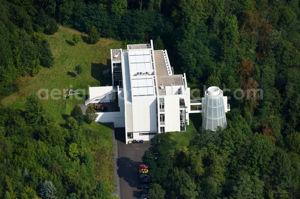 Aerial photograph Remagen - Museum building ensemble Arp Museum Bahnhof Rolandseck in Remagen in the state Rhineland-Palatinate, Germany