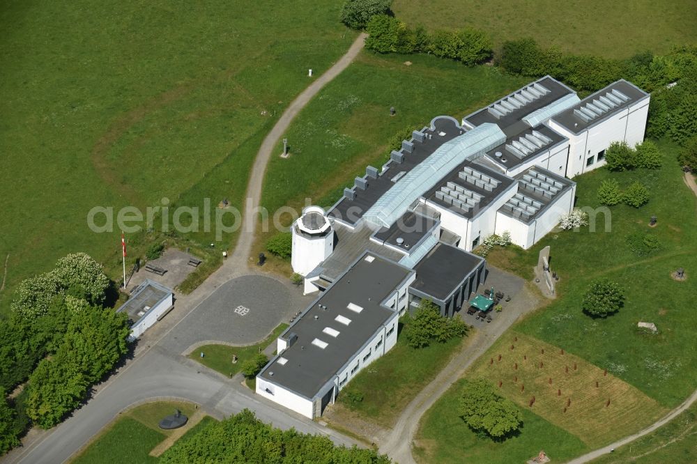 Aerial image Gudhjem - Museum building ensemble Bornholms Kunstmuseum on Otto Bruuns Plads in Gudhjem in Region Hovedstaden, Denmark