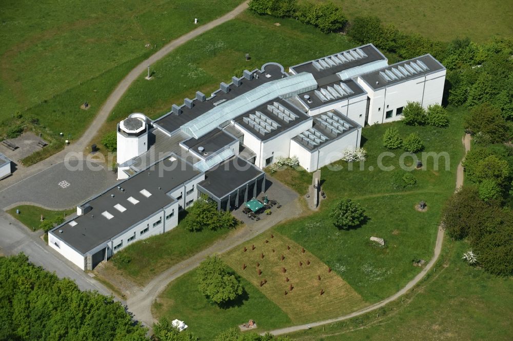 Aerial photograph Gudhjem - Museum building ensemble Bornholms Kunstmuseum on Otto Bruuns Plads in Gudhjem in Region Hovedstaden, Denmark