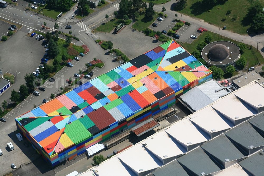 Aerial photograph Mülhausen - Museum building ensemble Cite du Train, the railway museum in Muelhausen in Frankreich