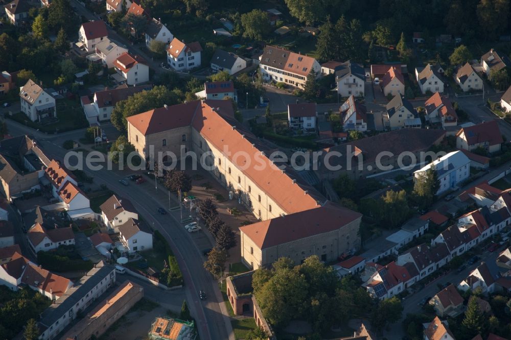 Aerial photograph Germersheim - Museum building ensemble of the German Street-Museum in Germersheim in the state Rhineland-Palatinate, Germany